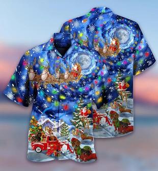 Dachshund Aloha Hawaii Shirt - Love Xmas Night Hawaiian Shirt For Summer - Perfect Gift For Dog Lovers, Friend, Family - Seseable