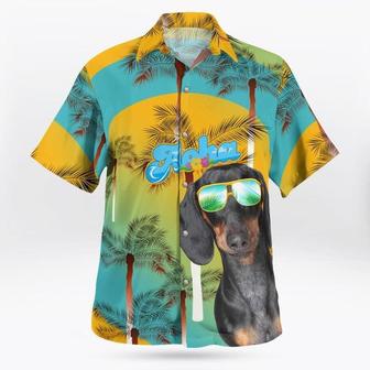 Dachshund Aloha Hawaiian Shirt - Dog Summer Beach Tropical Leaves Hawaiian Shirt For Summer - Perfect Gift For Dog Lovers Friend, Family - Seseable