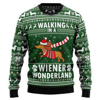 Dachshund Weiner Wonderland Ugly Christmas Sweater - Thegiftio UK