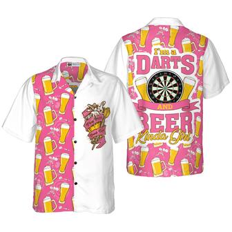 Darts Hawaiian Shirt, I'm A Darts And Beer Kinda Girl Aloha Hawaiian Shirt For Summer, Gift For Friend, Team, Darts Beer Lover - Seseable