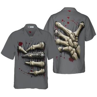 Death Hand Halloween Hawaiian Shirt - Perfect Gift For Lover, Friend, Family - Seseable