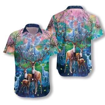 Deer Hawaiian Shirt, Amazing Deer Hawaiian Shirt, Colorful Summer Aloha Shirt - Perfect Gift For Men, Women, Husband, Friend, Family - Seseable