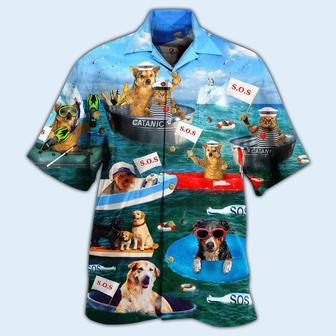Dog Cat Hawaiian Shirt, Dogs And Cats Funny Team Aloha Hawaiian Shirt For Summer, Gift For Men Women, Dog Cat Lovers, Dog Cat Mom Dad - Seseable