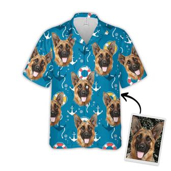 Dog Custom Hawaiian Shirt - Custom Photo Pet Sea Pattern Personalized Hawaiian Shirt - Perfect Gift For Dog Lovers, Friend, Family - Seseable