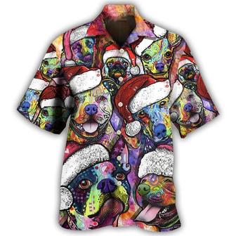 Dog Hawaiian Shirt, Dog Christmas Colorful Art Style Aloha Hawaiian Shirt For Summer, Gift For Men Women, Dog Lover, Friends - Seseable