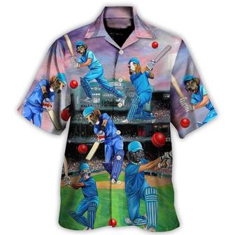 Dog Hawaiian Shirt, Funny Dog And Cricket Aloha Hawaiian Shirt For Summer, Dog Hawaiian Shirts Matching Outfit For Men Women, Cricket Dog Lovers - Seseable