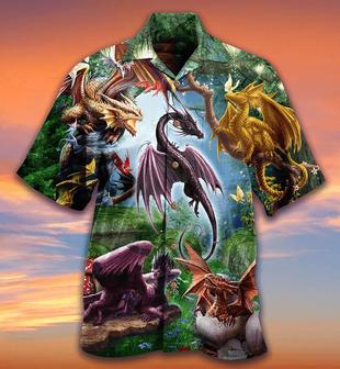 Dragon Aloha Hawaiian Shirt For Summer, Dragon Fly Love Life Love Sky Hawaiian Shirts Outfit For Men Women, Dragon Lovers - Seseable