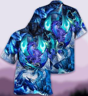 Dragon Aloha Hawaiian Shirt For Summer, Dragon Love Life Amazing Color Hawaiian Shirts Outfit For Men Women, Dragon Lovers - Seseable