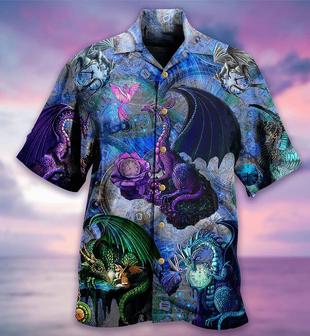 Dragon Aloha Hawaiian Shirt For Summer, Dragon Love Life Love Timepiece Hawaiian Shirts Outfit For Men Women, Dragon Lovers - Seseable