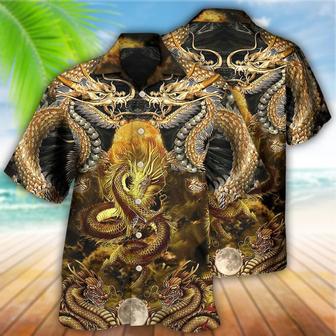 Dragon Aloha Hawaiian Shirt For Summer, Dragon Love Life To The Moon Hawaiian Shirts Outfit For Men Women, Dragon Lovers - Seseable