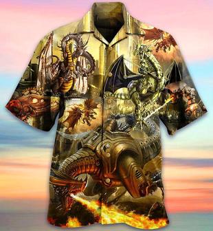 Dragon Aloha Hawaiian Shirt For Summer, Dragon Metal Love Life Amazing Hawaiian Shirts Outfit For Men Women, Dragon Lovers - Seseable