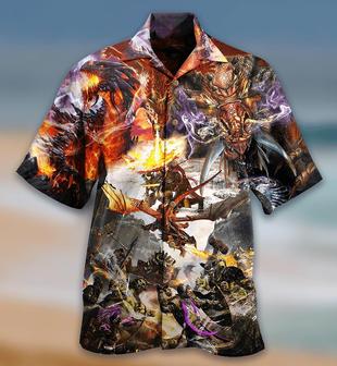 Dragon Amazing Aloha Hawaiian Shirt For Summer, Dragon Life Combat Hawaiian Shirts Outfit For Men Women, Dragon Lovers - Seseable