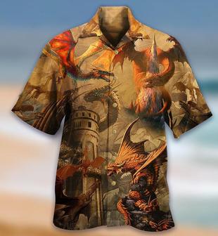 Dragon Castle Aloha Hawaiian Shirt For Summer, Dragon Love Life Hawaiian Shirts Outfit For Men Women, Dragon Lovers - Seseable