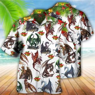 Dragon Christmas Aloha Hawaiian Shirt For Summer, Dragon Christmas Bells Merry Christmas Amazing Hawaiian Shirts Outfit For Men Women, Dragon Lovers - Seseable