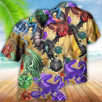Dragon Dice Aloha Hawaiian Shirt For Summer, Dragon So Cool Love Life Hawaiian Shirts Outfit For Men Women, Dragon Lovers - Seseable