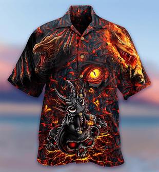 Dragon Eye Aloha Hawaiian Shirt For Summer, Love Life Amazing Dragon Skull Hawaiian Shirts Outfit For Men Women, Dragon Lovers - Seseable