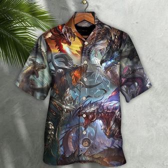 Dragon Fantasy Aloha Hawaiian Shirt For Summer, World Dragon Magic Hawaiian Shirts Outfit For Men Women, Dragon Lovers | Favorety AU