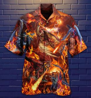 Dragon Fire Aloha Hawaiian Shirt For Summer, Dragon Fire Combat Amazing Hawaiian Shirts Outfit For Men Women, Dragon Lovers - Seseable