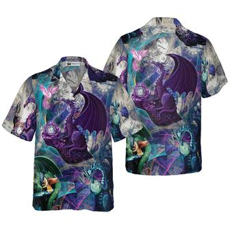 Dragon Hawaiian Shirt - Magic Fire Dragon Hawaiian Shirt - Perfect Gift For Husband, Boyfriend, Friend, Family - Seseable