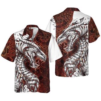 Dragon Hawaiian Shirt - Tattoo Dragon Hawaiian Shirt - Perfect Gift For Husband, Boyfriend, Friend, Family - Seseable
