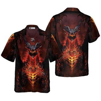 Dragon Hawaiian Shirt - Volcanic Dragon Chest Hawaiian Shirt - Perfect Gift For Husband, Boyfriend, Friend, Family - Seseable