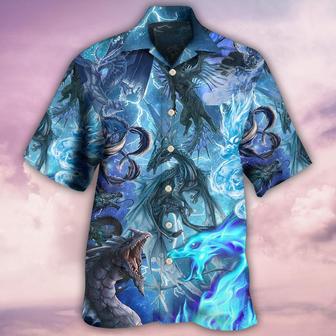 Dragon Ice Aloha Hawaiian Shirt For Summer, Dragon Ice Magical Life Hawaiian Shirts Outfit For Men Women, Dragon Lovers - Seseable