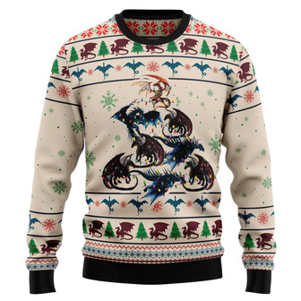 Dragon Tree Ugly Christmas Sweater For Men And Women - Thegiftio UK