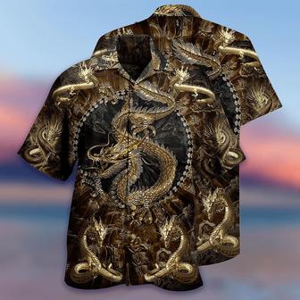 Dragon Vintage Aloha Hawaiian Shirt For Summer, Dragon Love Life Hawaiian Shirts Outfit For Men Women, Dragon Lovers - Seseable