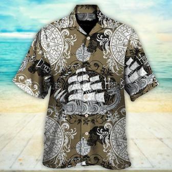 Dragon Vintage Aloha Hawaiian Shirt For Summer, Dragon Old Ship Anchor Sea Life Hawaiian Shirts Outfit For Men Women, Dragon Lovers - Seseable