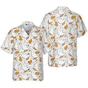 Duck Hawaiian Shirt, Cartoon Duck, Funny Duck Aloha Shirt For Men Women - Perfect Gift For Duck Lovers, Husband, Boyfriend, Friend, Family | Seseable CA
