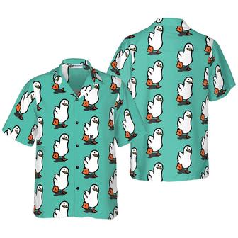 Duck Hawaiian Shirt, Ducks In Tiffany Blue Aloha Shirt For Men Women - Perfect Gift For Duck Lovers, Husband, Boyfriend, Friend, Family | Favorety