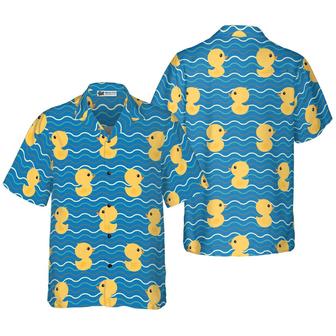 Duck Hawaiian Shirt, Little Duck In Water Aloha Shirt For Men - Perfect Gift For Husband, Boyfriend, Friend, Family - Seseable