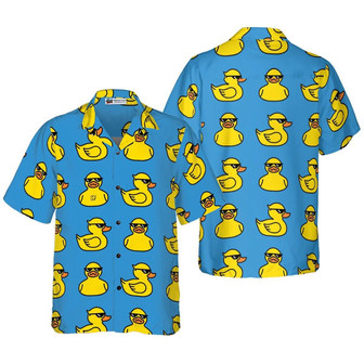Duck Hawaiian Shirt, Rubber Yellow Duck Aloha Shirt For Men Women - Perfect Gift For Duck Lovers, Husband, Boyfriend, Friend, Family | Seseable CA