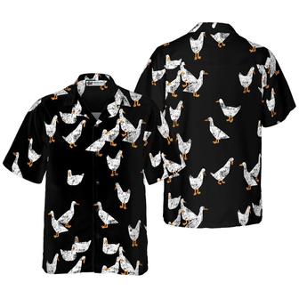 Duck Hawaiian Shirt, The Walking Ducks Aloha Shirt For Men Women - Perfect Gift For Duck Lovers, Husband, Boyfriend, Friend, Family - Seseable