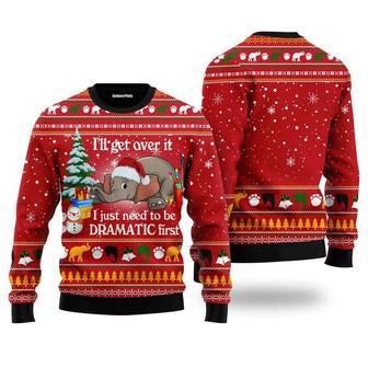 Elephant I ‘ll Get Over It Ugly Christmas Sweater For Men & Women | Favorety