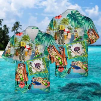 English Mastiff Hawaiian Shirt, Dog Surfing, Tropical Summer Aloha Shirt For Men - Perfect Gift For English Mastiff Lovers, Friend, Family - Seseable