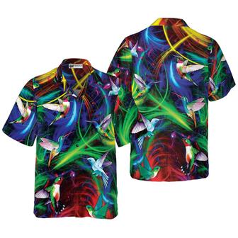 Fantasy Hummingbird Hawaiian Shirt, Colorful Summer Aloha Shirts For Men Women, Perfect Gift For Husband, Wife, Boyfriend, Friend | Favorety