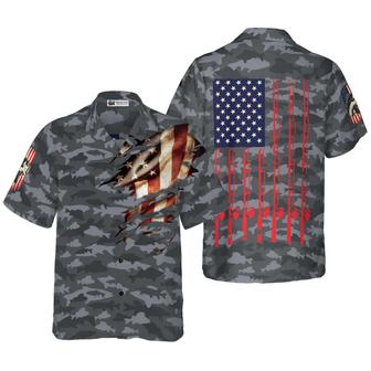 Fishing American Flag Hawaiian Shirt, Colorful Summer Aloha Shirt For Men Women - Perfect Gift For Friend, Family, Husband, Wife - Seseable