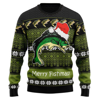 Fishing Merry Fishmas Ugly Christmas Sweater For Men And Women - Thegiftio UK