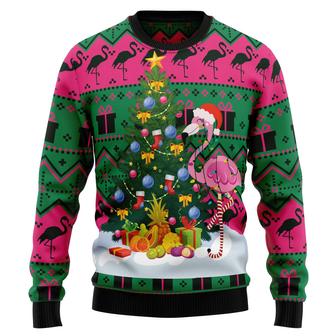 Flamingo Christmas Tree Ugly Sweater For Men And Women - Thegiftio UK