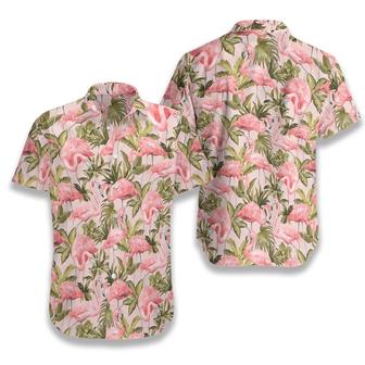 Flamingo Hawaiian Shirt, Tropical Aloha Shirt, Summer Aloha Hawaiian Shirt - Perfect Gift For Men Women, Friends, Family, Summer Lovers - Seseable