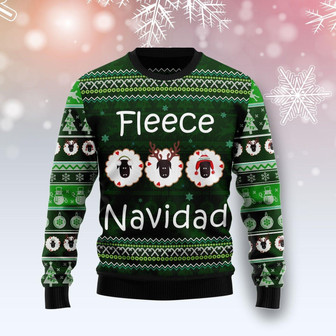 Fleece Navidad Green Ugly Sweater For Men And Women - Thegiftio UK