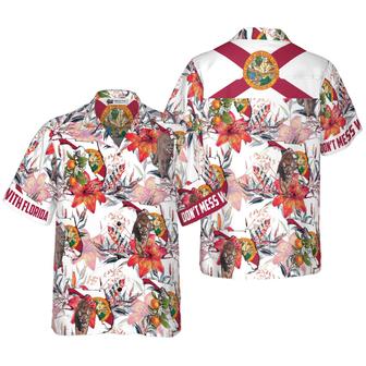 Florida Panther And Orange Blossom Hawaiian Shirt, Colorful Summer Aloha Shirt For Men Women, Perfect Gift For Friend, Team, Family | Favorety