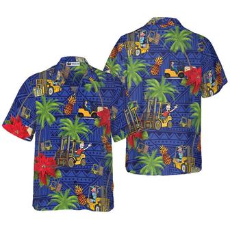 Forklift Life Hawaiian Shirt, Tropical Floral, Tropical Leaves Aloha Shirt - Perfect Gift For Men, Forklift, Family, Friends - Seseable