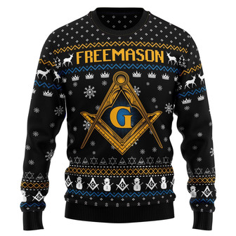 Freemason Ugly Christmas Sweater For Men And Women - Thegiftio UK