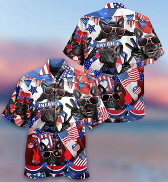 French Bulldog Aloha Hawaii Shirt - French Bulldog Loves America Hawaiian Shirt For Summer - Perfect Gift For Dog Lovers, Friend, Family | Seseable UK