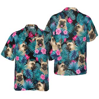 French Bulldog Hawaiian Shirt, Tropical Pattern Hawaiian Shirt, Colorful Summer Aloha Shirt For Men Women, Gift For Friend, Family, Dog Lovers - Seseable