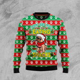 French Bulldog See You Eating Snacks Ugly Sweater - Thegiftio UK