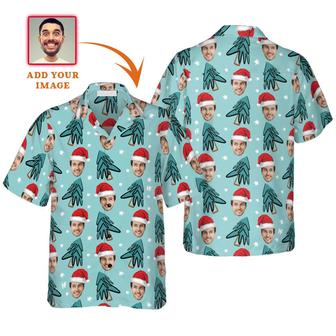 Funny Custom Face Christmas Tree Hawaiian Shirt, Custom Photo Hawaiian Shirt - Personalized Summer Gifts For Men, Women | Seseable CA