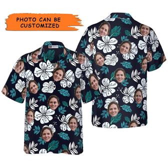 Funny Custom Face Floral Pattern seamless Hawaiian Shirt, Custom Photo Hawaiian Shirt - Personalized Summer Gifts For Men, Women | Seseable CA